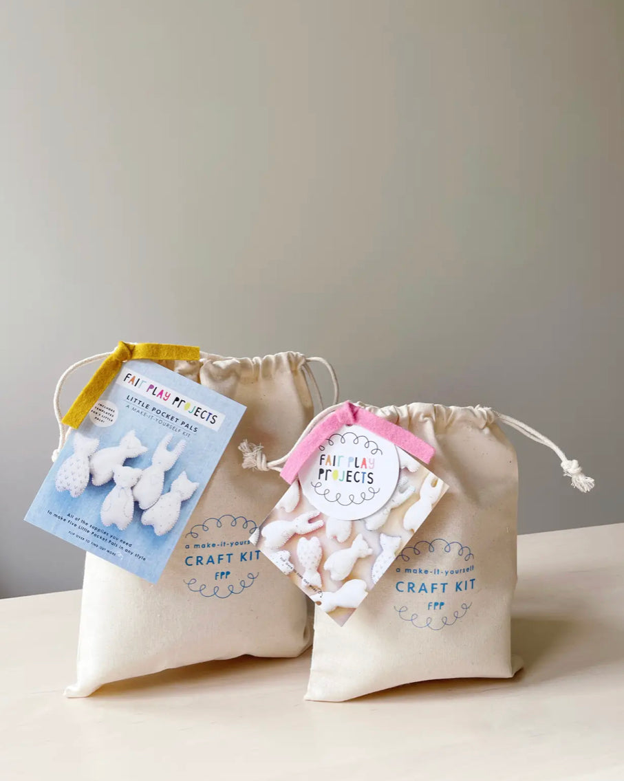 Little Pocket Pal Hand Sewing Kit For Kids in a drawstring bag - Alder & Alouette