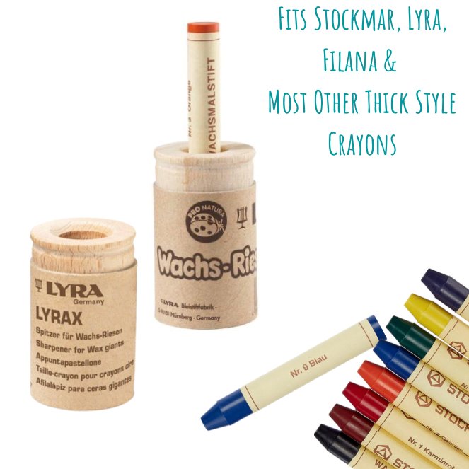 Lyra Crayon Sharpener for Larger Diameter Crayons - Alder & Alouette