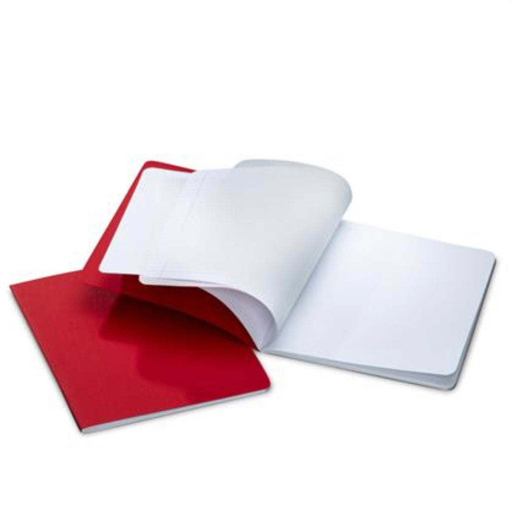MLB Middle School 8.27'' x 11.69'' 1 Page Lined-1 Page Blank - Red Main Lesson Book - Alder & Alouette