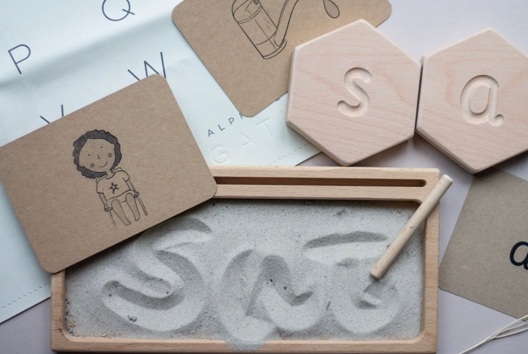 Montessori Sand Writing Tray - Alder & Alouette