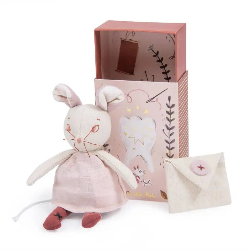 Moulin Roty - Tooth Fairy Mouse and Box Tooth Fairy Mouse doll - Alder & Alouette
