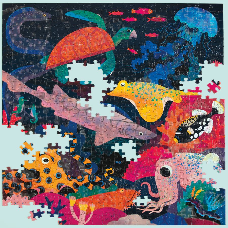 Ocean Illuminated, Glow in the Dark Kids Puzzle - Alder & Alouette