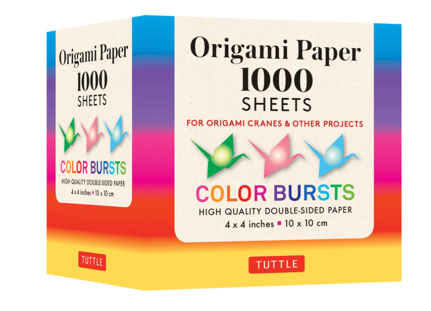 Origami Double Sided 4” Paper, Colorburst Colors, 1000 sheets - Alder & Alouette