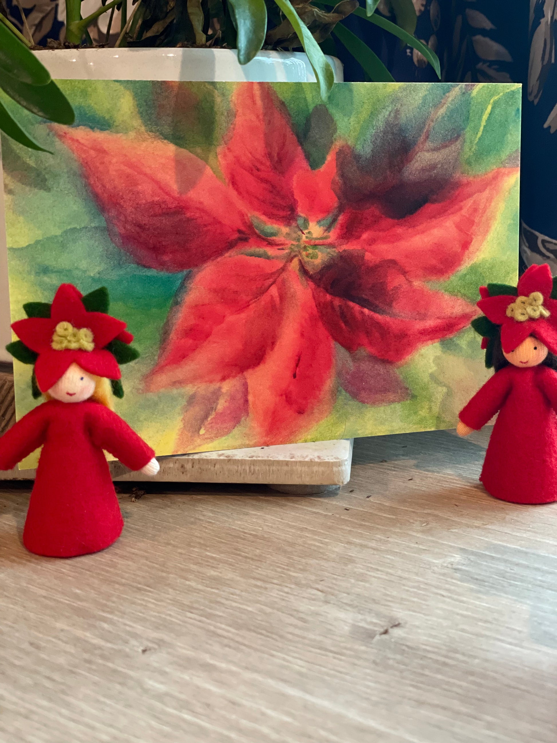 Poinsettia Flower Fairy Dolls - Alder & Alouette