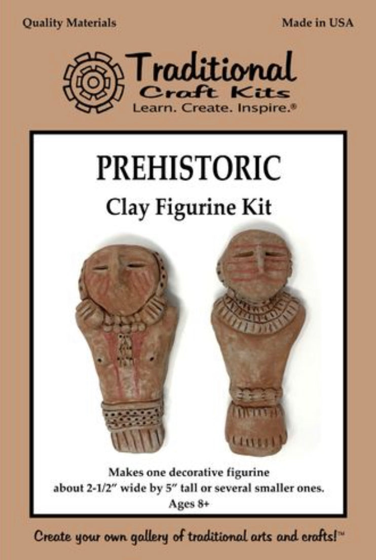 Prehistoric Clay Figurine Kit | Beginner’s Clay Kit Prehistoric Art Traditional Craft Kits | Alder & Alouette