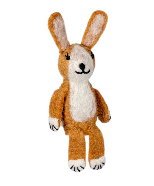 Rabbit | Wool Felt Finger Puppet | Natural Toy - Alder & Alouette