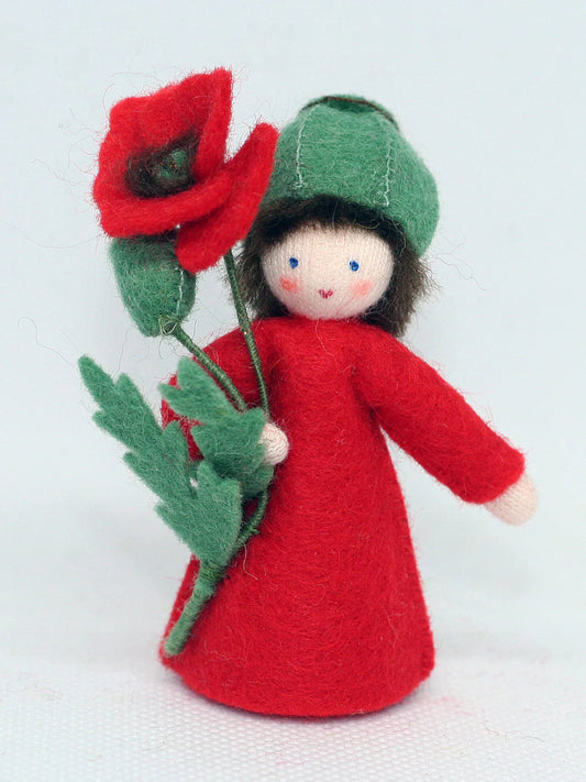 Red Poppy Prince Flower Fairy Flower fairies - Alder & Alouette
