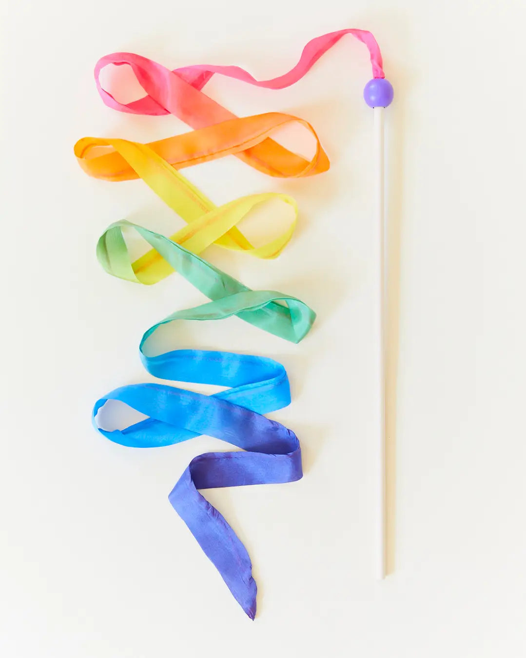Silk Rainbow Streamer Wand by Sarah’s Silks - Alder & Alouette