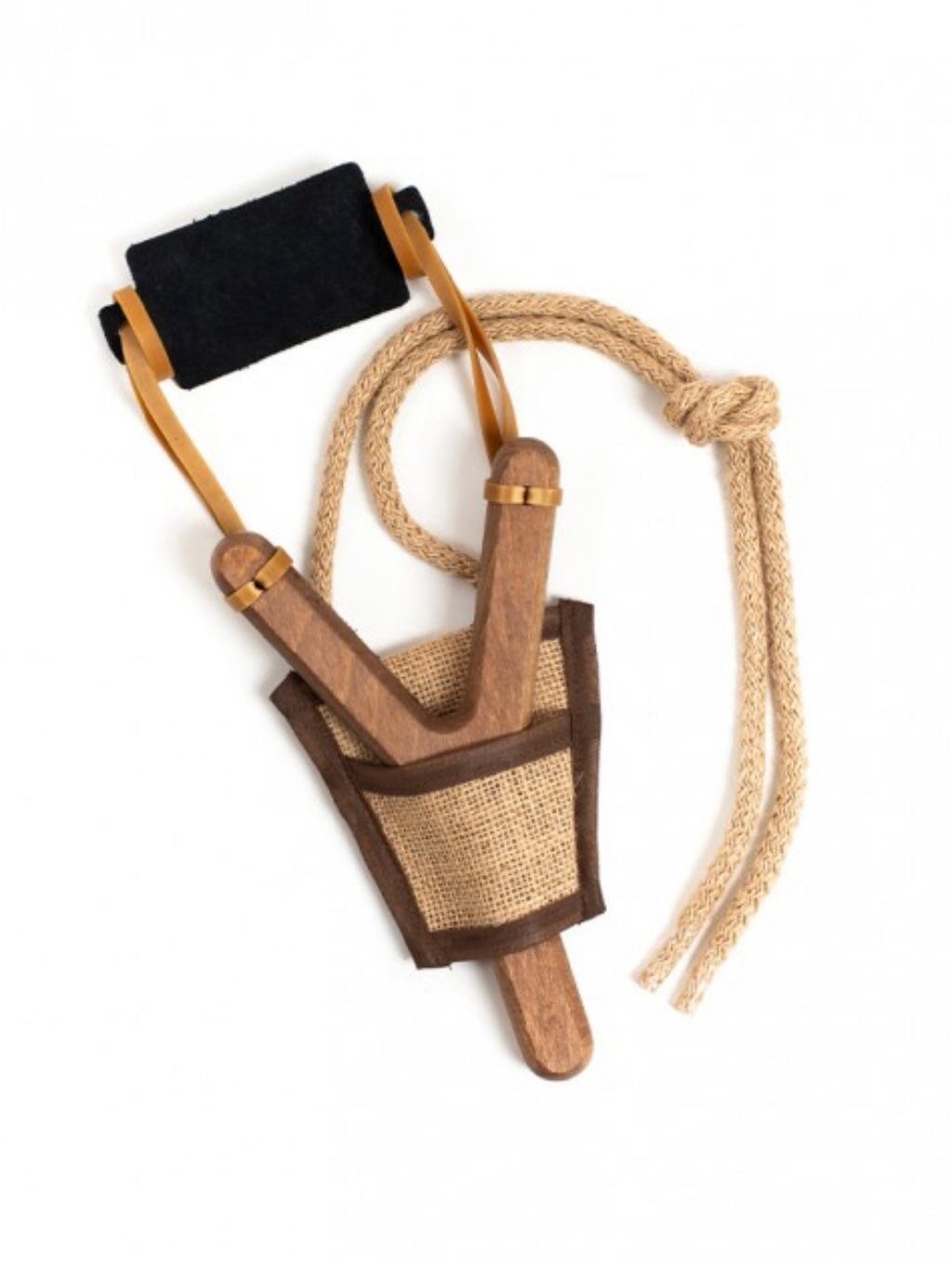 Slingshot girdle, jute, Wooden Handcrafted by Kalid Medieval Classic Toy - Alder & Alouette