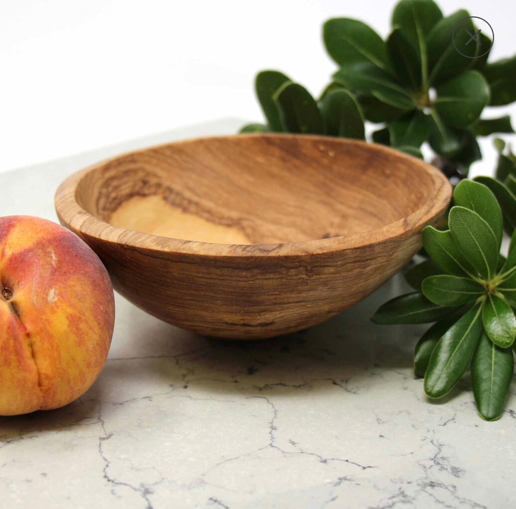 Small Wooden Bowl, Olive Wood, 6-inch