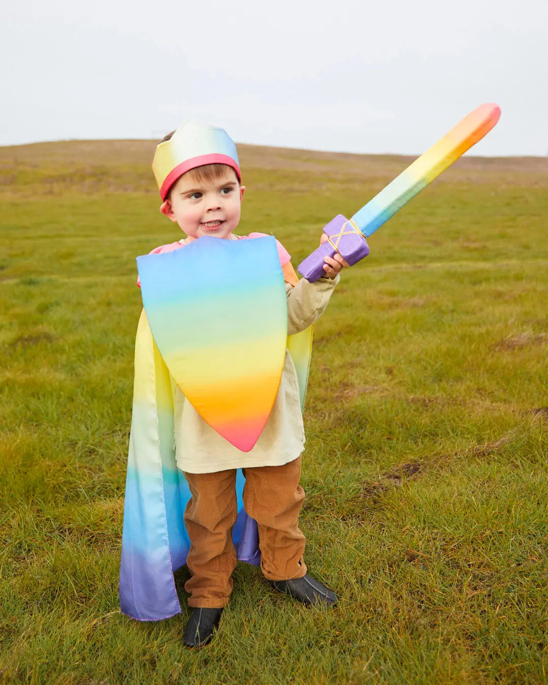 Soft Shield For Kids Knight Costume - Natural, Silk Dress Up - Alder & Alouette