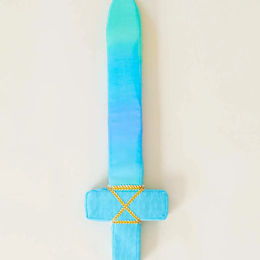 Soft Silk Sword, Ombré Blue, Waldorf Toy - Alder & Alouette