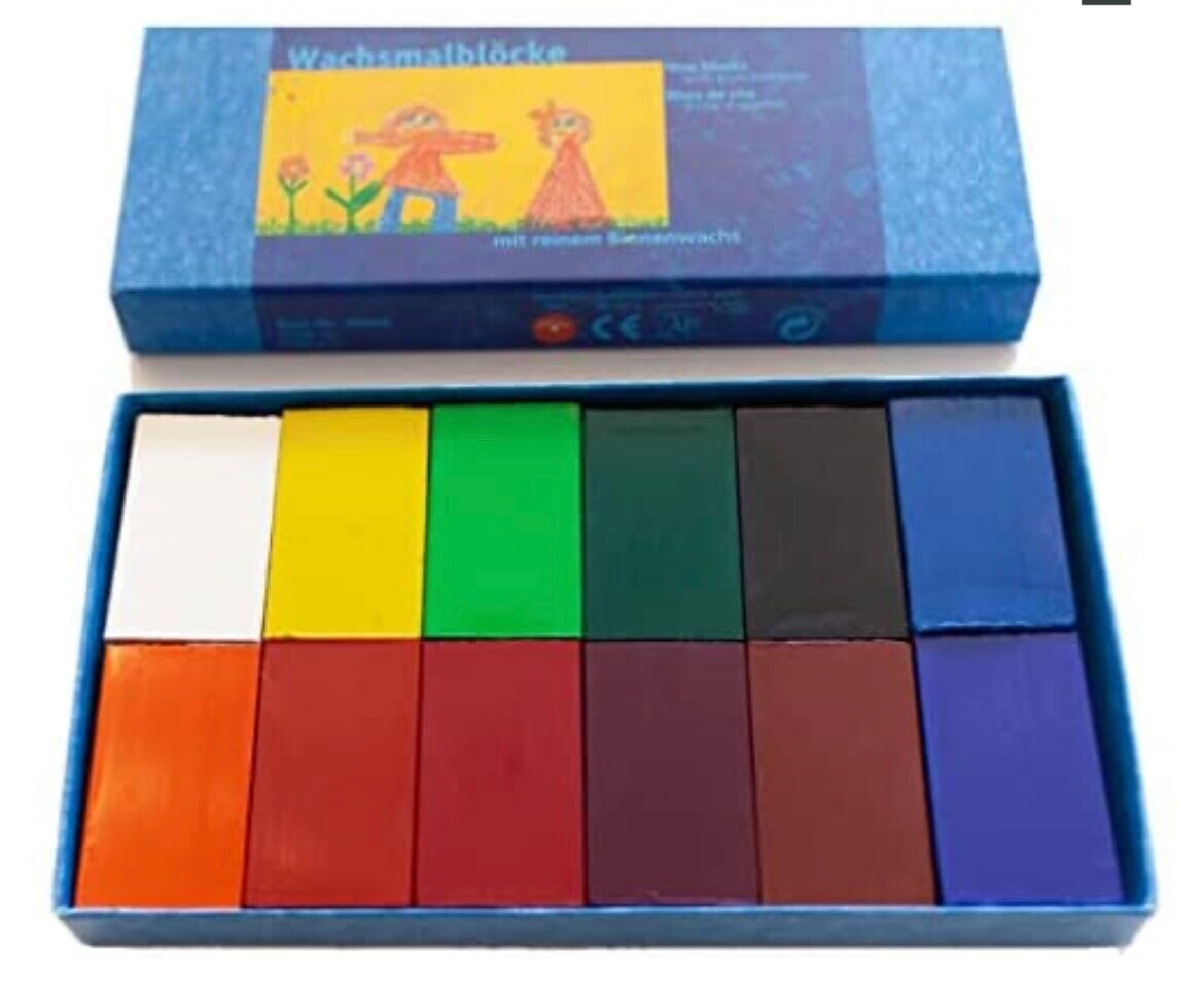 Block Crayons in a Cardboard Box, STOCKMAR - Alder & Alouette