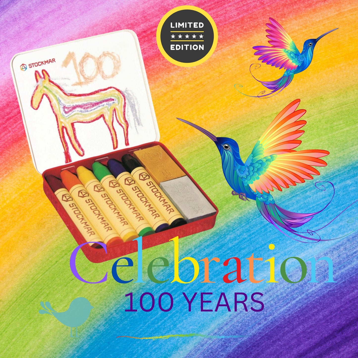 STOCKMAR Limited Edition Rainbow Crayons - Alder & Alouette