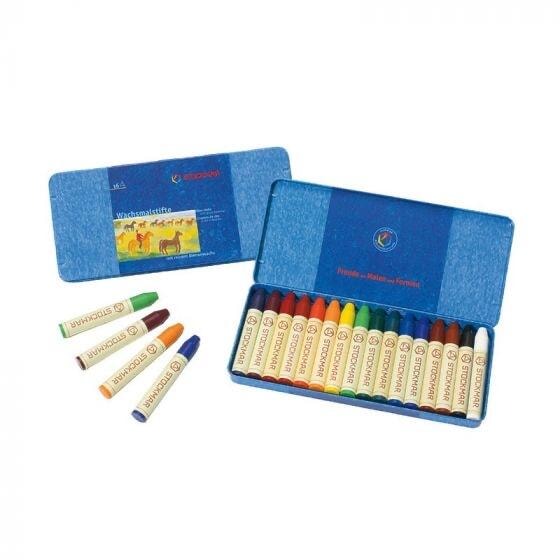 Stockmar Wax Stick Crayons (12, 16, 24 and 32-Count), Assorted Colors Stick Crayons - Alder & Alouette