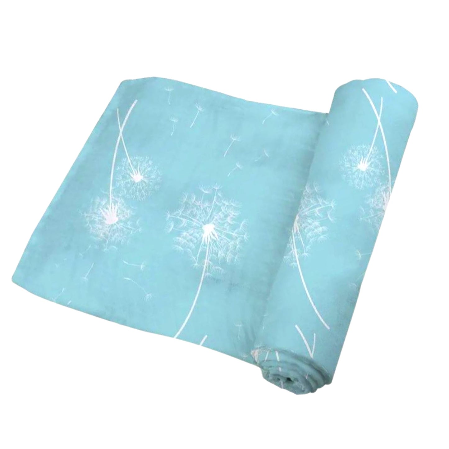Baby Blanket Swaddle, Turquoise & White Swaddle - Alder & Alouette