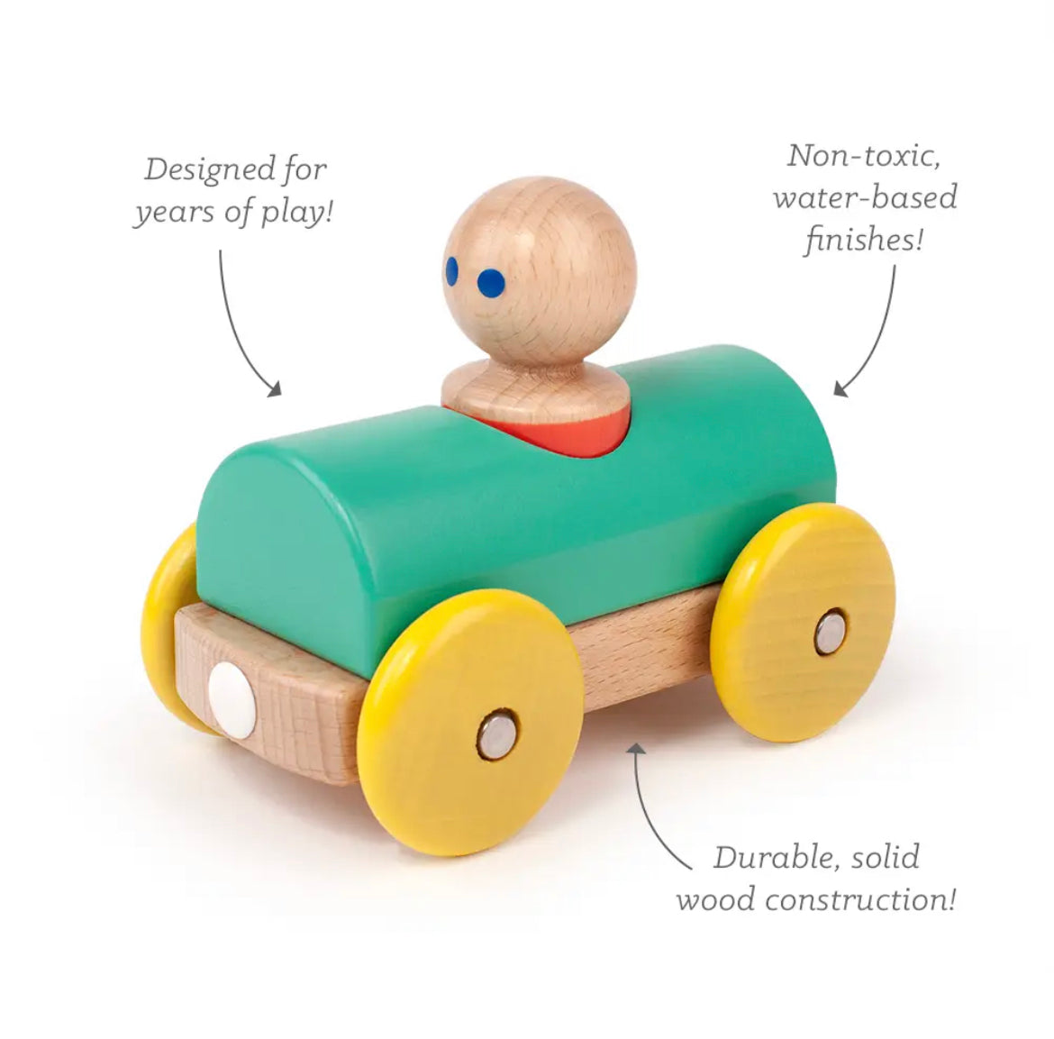 Toddler Car - Tegu Magnetic Car - Alder & Alouette