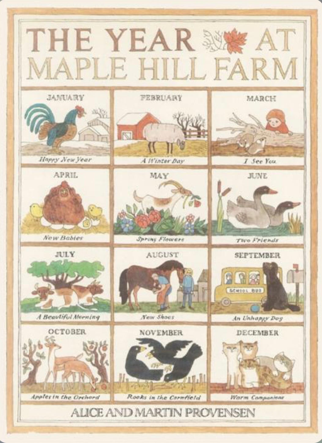 The Year at Maple Hill Farm, Seasons on a Farm by Alice and Martin Provensen - Alder & Alouette