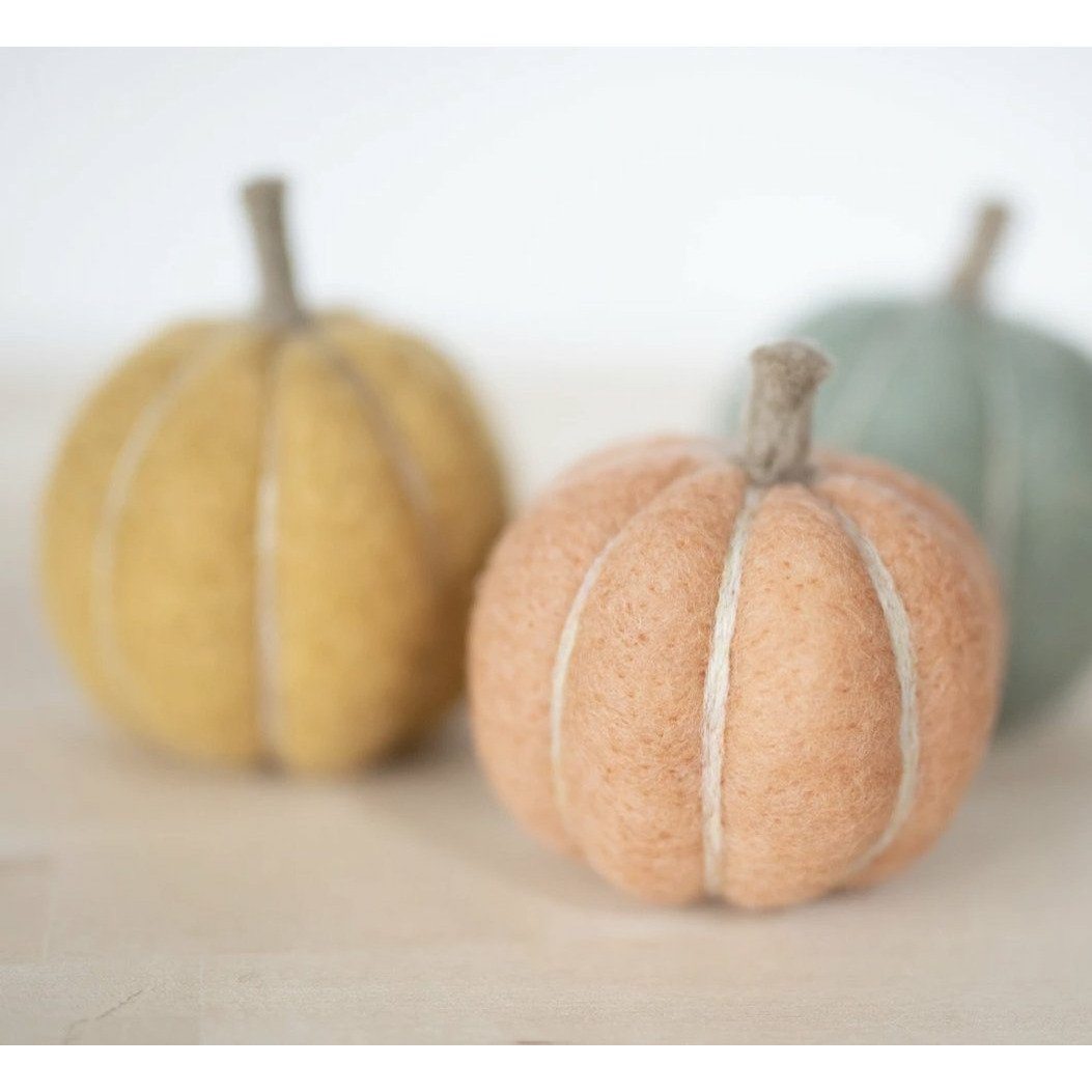 Trio of Pumpkins Needle Felting Kit for Autumn