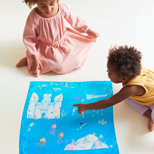 Under the Sea Playmap - Montessori Story-Telling Toy Play Silks - Alder & Alouette