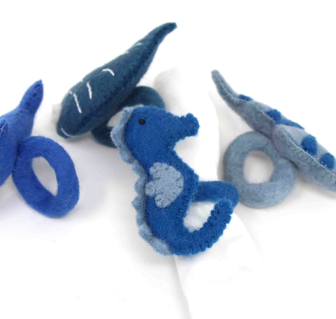 Whale, Dolphin, Seahorse & Shark Napkin Rings - Alder & Alouette