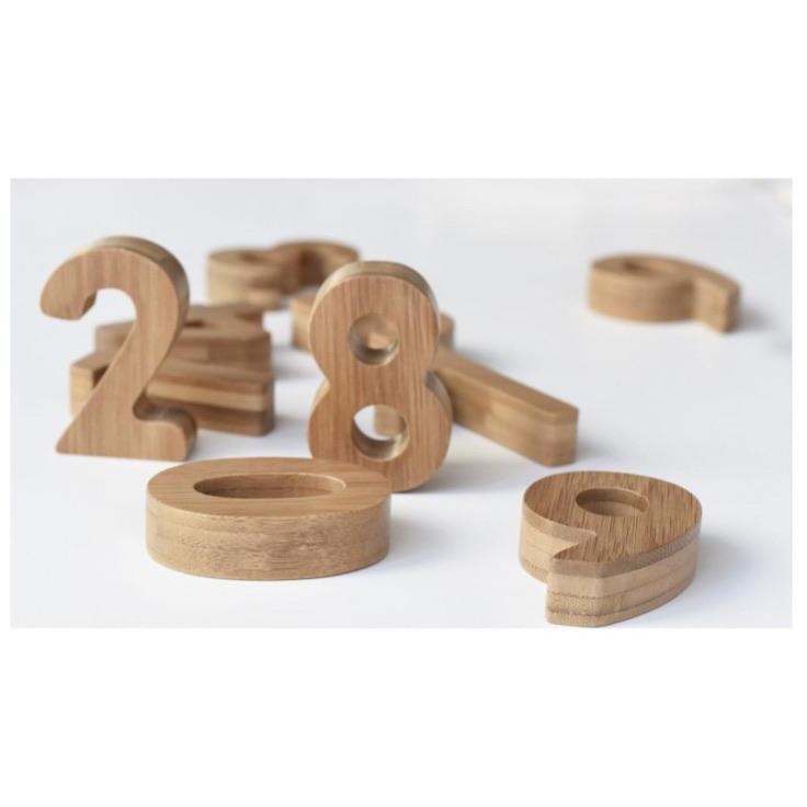 Wooden Numbers,  Loose Parts Play, Educational - Alder & Alouette