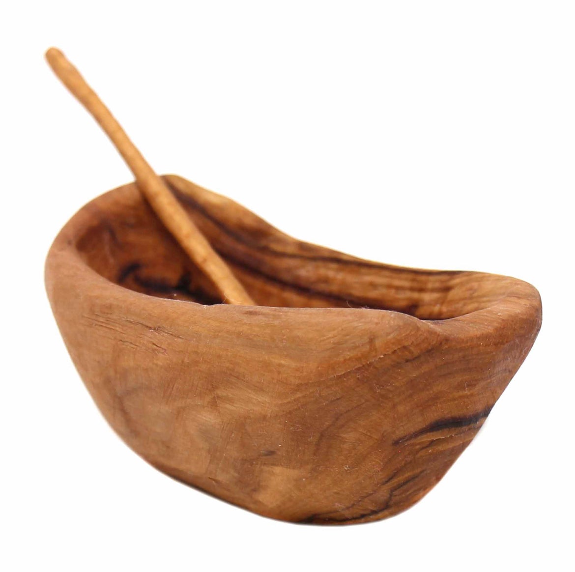 Wooden play bowl, Olive Wood Pretend Doll or Play Kitchen Bowl