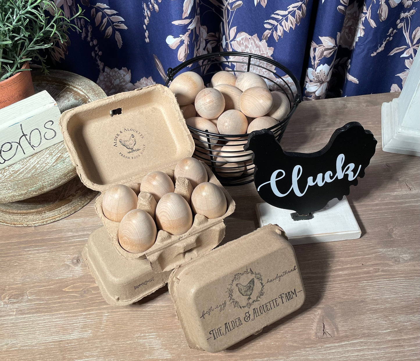 Wooden Toy Eggs for Pretend Play - Alder & Alouette