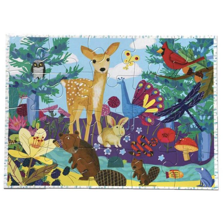 eeBoo Woodland Puzzle: Life on Earth, 20 Pieces - Alder and Alouette